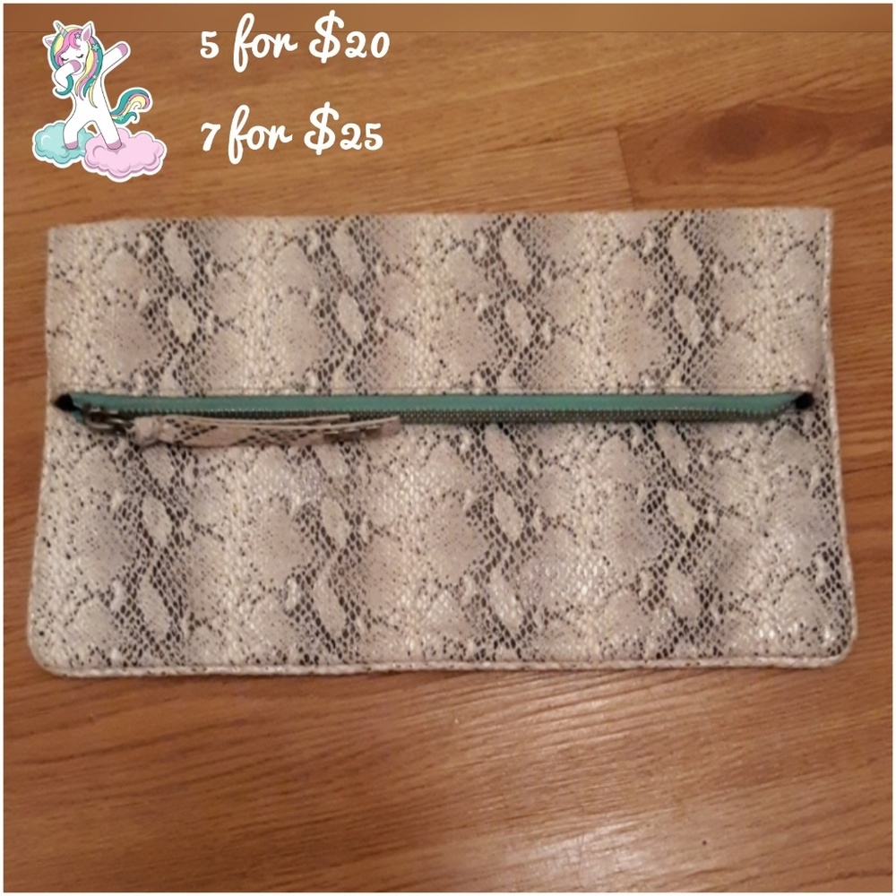 Fold over Clutch reptile print BUNDLE & SAVE